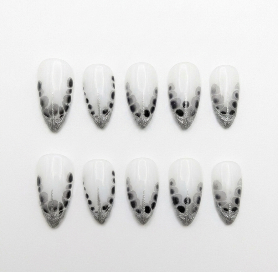 Milky White Reverse French Croc Print